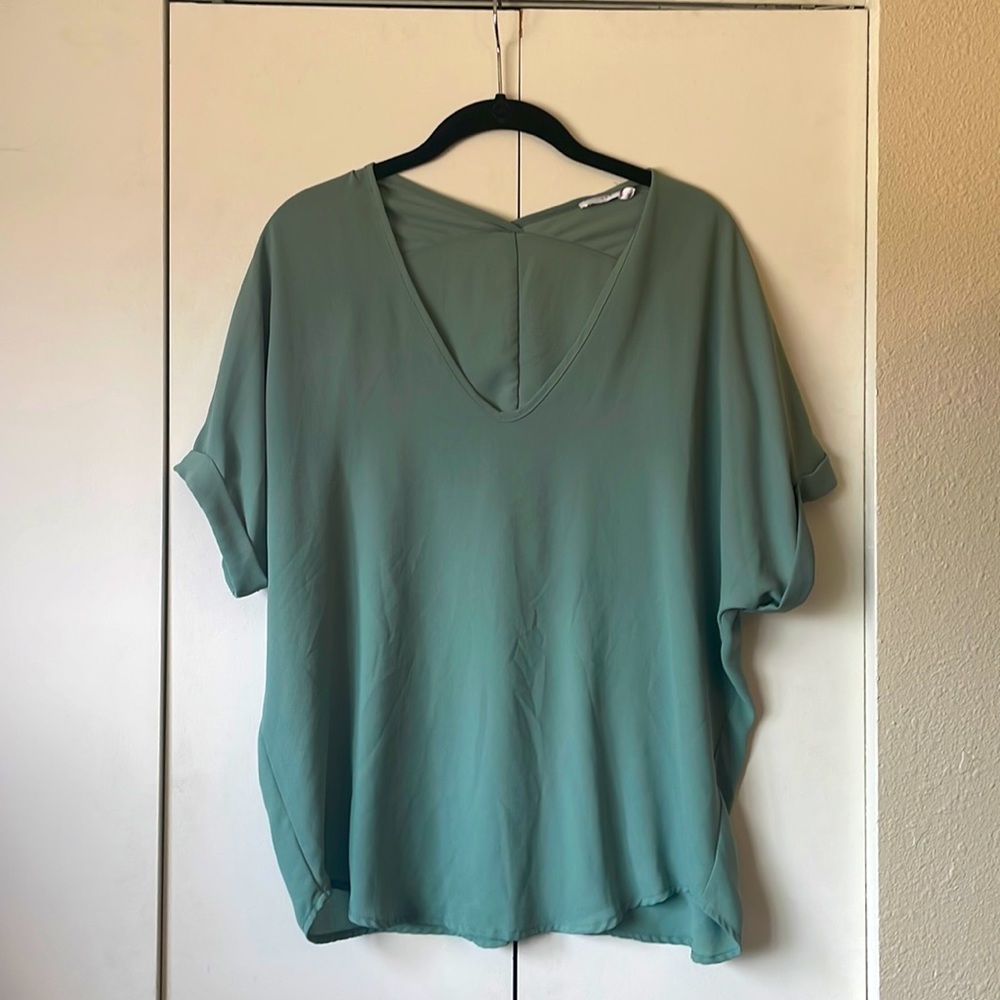 Green blouse